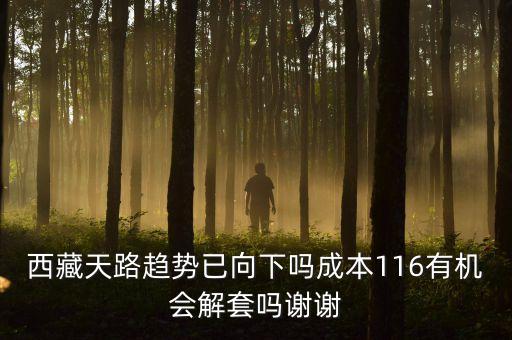 西藏天路趨勢(shì)已向下嗎成本116有機(jī)會(huì)解套嗎謝謝