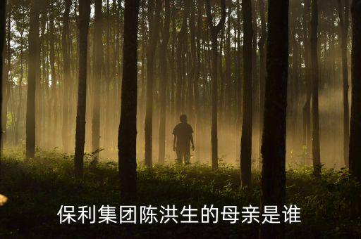 陳洪生為什么被免職，保利集團(tuán)陳洪生的母親是誰