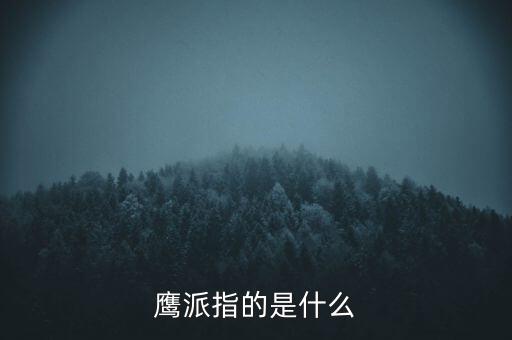 美聯(lián)儲鷹派是什么意思，美國政壇里的鷹派是什么意思