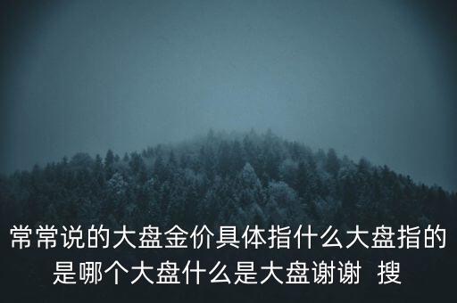 常常說(shuō)的大盤(pán)金價(jià)具體指什么大盤(pán)指的是哪個(gè)大盤(pán)什么是大盤(pán)謝謝  搜