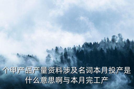 本月投入產(chǎn)量什么意思，本月投產(chǎn)是什么是產(chǎn)品入庫(kù)還是材料入庫(kù)