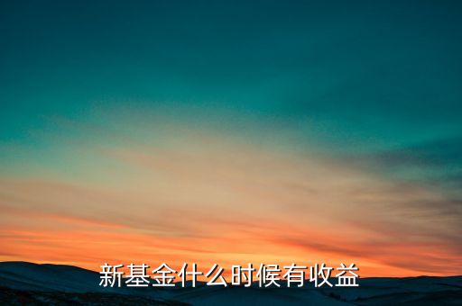 新基金什么時候有收益，新基金什么時候有收益