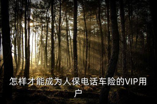 人保車(chē)險(xiǎn)vip是什么意思，要怎么才能成為中國(guó)人保車(chē)險(xiǎn)VIP