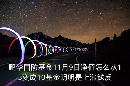 鵬華國(guó)防上折是什么意思，鵬華國(guó)防基金里的凈值怎么突然間多了好多 是什么情況