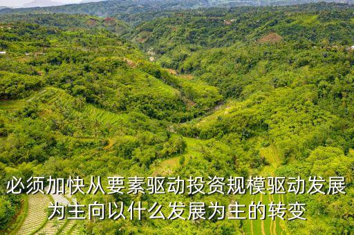 什么發(fā)展為主的轉(zhuǎn)變，必須加快從要素驅(qū)動(dòng)投資規(guī)模驅(qū)動(dòng)發(fā)展為主向以什么發(fā)展為主的轉(zhuǎn)變