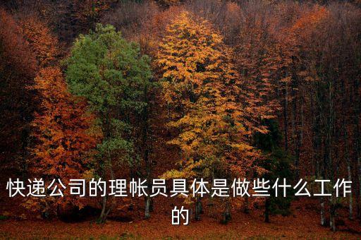 理賬需要做些什么，快遞公司的理帳員具體是做些什么工作的