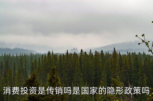 國家隱形政策是什么事，消費(fèi)投資是傳銷嗎是國家的隱形政策嗎