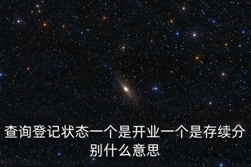 登記狀態(tài)為存續(xù)是什么意思，查詢登記狀態(tài)一個是開業(yè)一個是存續(xù)分別什么意思
