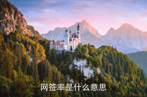 簽約率是什么意思，網(wǎng)簽率是什么意思