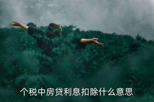 房貸利息抵扣個(gè)稅什么意思，個(gè)稅中房貸利息扣除什么意思