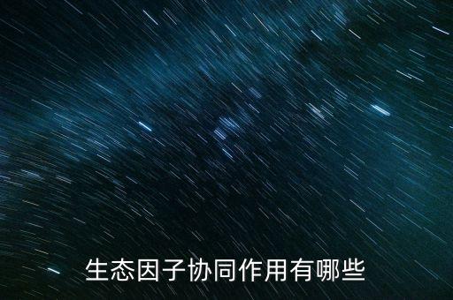 什么是生態(tài)協(xié)同，什么是協(xié)同作用