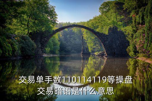 119是什么盤口暗號(hào)，交易單手?jǐn)?shù)110114119等操盤交易暗語(yǔ)是什么意思