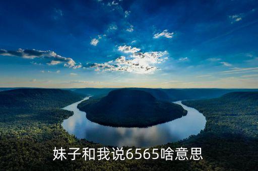 數(shù)字6565代表什么意思，妹子和我說(shuō)6565啥意思