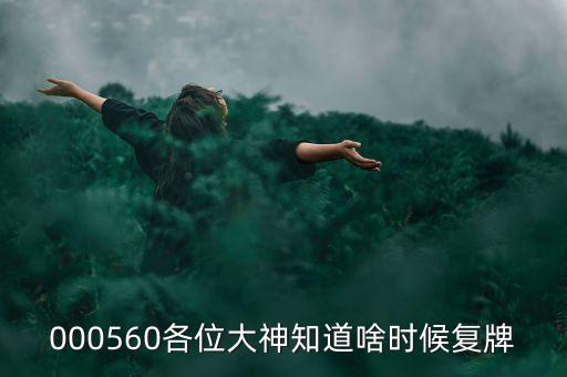 精功科技什么時(shí)候復(fù)牌，000560各位大神知道啥時(shí)候復(fù)牌