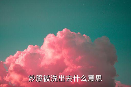 股市被洗出來是什么意思，炒股被洗出去什么意思