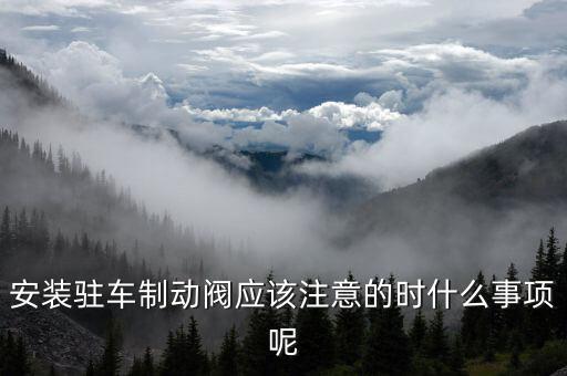 華伍制動器什么時候放假，安裝駐車制動閥應(yīng)該注意的時什么事項呢
