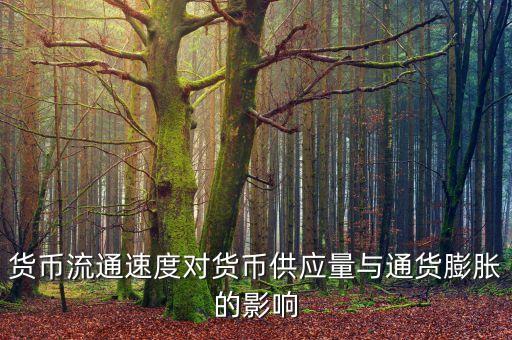 貨幣流通速度受什么影響，貨幣的流通速度和什么有關系