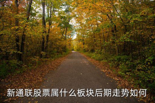 新通聯股票屬什么板塊后期走勢如何