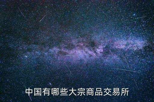 國內(nèi)有什么商品交易所，中國的商品交易所都有那幾家