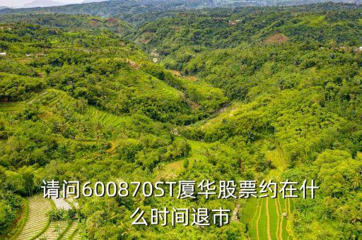 600788什么時候退市的，請問600870ST廈華股票約在什么時間退市