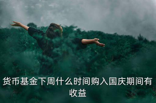 482002貨幣基金什么時(shí)候開始升購，貨幣基金下周什么時(shí)間購入國慶期間有收益