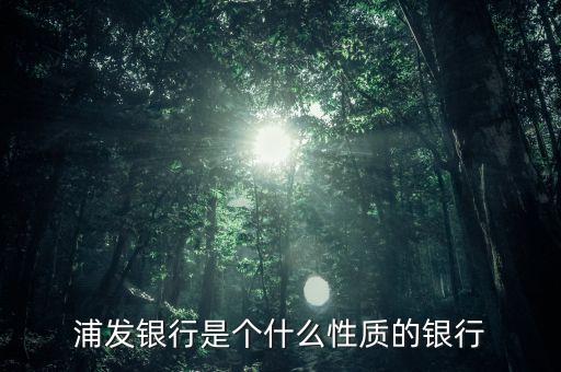 浦發(fā)銀行屬于什么銀行，浦發(fā)銀行是個(gè)什么性質(zhì)的銀行