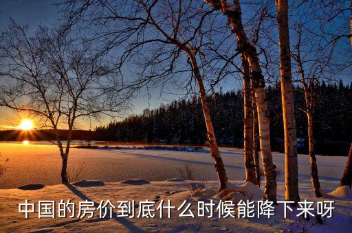 中國房產(chǎn)什么時(shí)候會降價(jià)，現(xiàn)在中國的房價(jià)什么時(shí)候會降呢