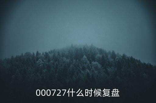 000727什么時(shí)候復(fù)盤(pán)