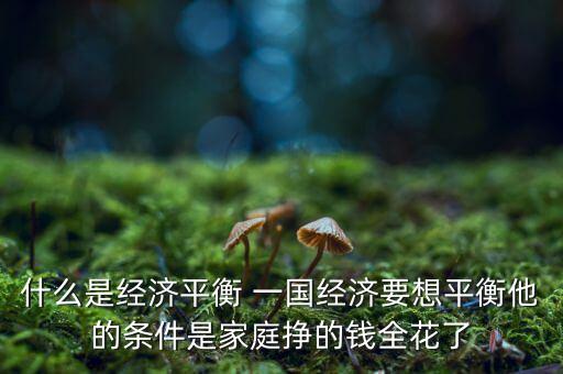 什么是經(jīng)濟再平衡，什么是全球經(jīng)濟再平衡