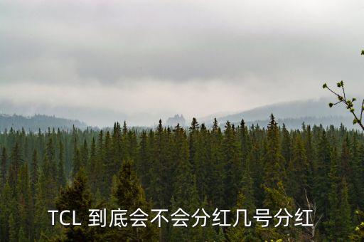 tcl什么時候分紅，TCL 到底會不會分紅幾號分紅