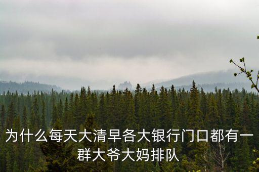 為什么今天銀行那么多老人排隊，為什么每天大清早各大銀行門口都有一群大爺大媽排隊