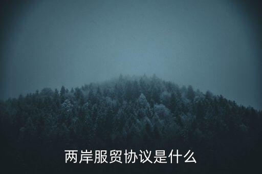 兩岸貨貿(mào)協(xié)議是什么，臺(tái)灣服貿(mào)協(xié)議是什么