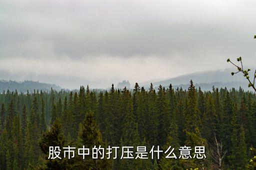股票打壓是什么意思，股市中的打壓是什么意思