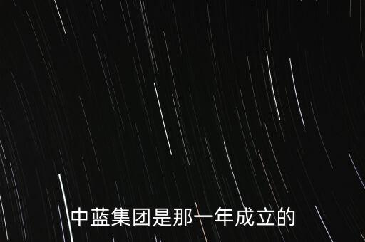 中藍(lán)集團是那一年成立的