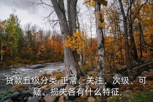 貸款五級分類,正常、關注、次級、可疑、損失各有什么特征