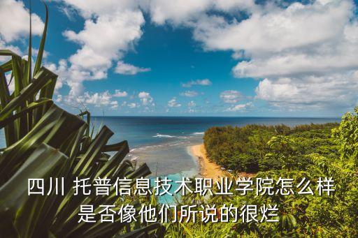  四川 托普信息技術職業(yè)學院怎么樣是否像他們所說的很爛