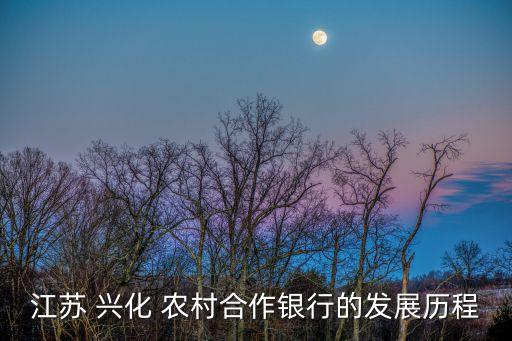 江蘇 興化 農村合作銀行的發(fā)展歷程