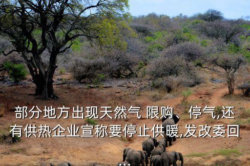 部分地方出現(xiàn)天然氣 限購、停氣,還有供熱企業(yè)宣稱要停止供暖,發(fā)改委回...