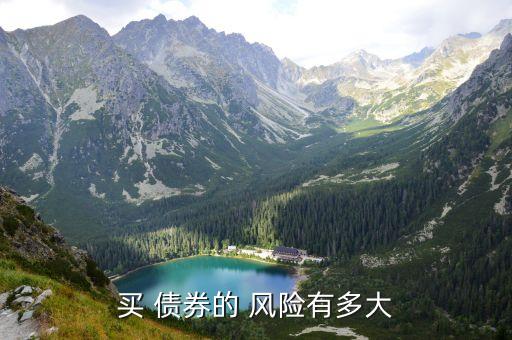 買 債券的 風險有多大