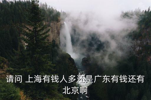 請(qǐng)問 上海有錢人多還是廣東有錢還有北京啊