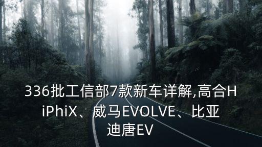 336批工信部7款新車詳解,高合HiPhiX、威馬EVOLVE、比亞迪唐EV