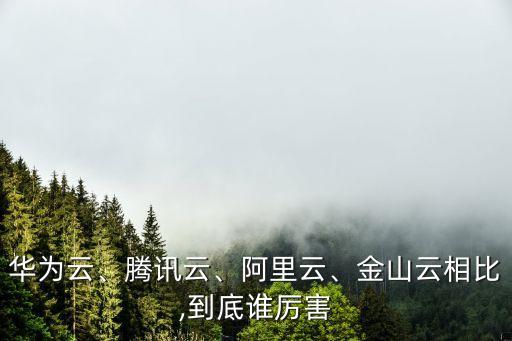 華為云、騰訊云、阿里云、金山云相比,到底誰厲害