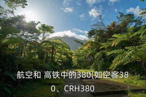 航空和 高鐵中的380(如空客380、CRH380