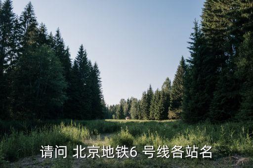 請問 北京地鐵6 號(hào)線各站名
