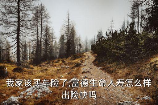 我家該買(mǎi)車(chē)險(xiǎn)了,富德生命人壽怎么樣出險(xiǎn)快嗎