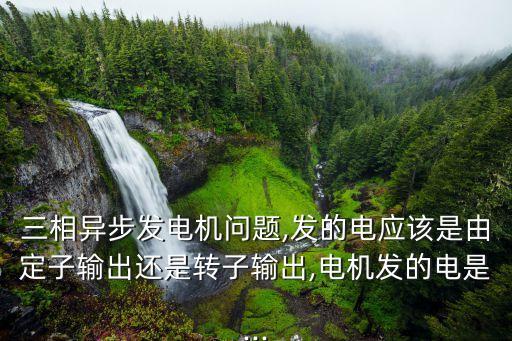 三相異步發(fā)電機問題,發(fā)的電應該是由定子輸出還是轉(zhuǎn)子輸出,電機發(fā)的電是...