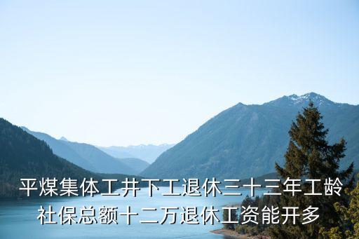  平煤集體工井下工退休三十三年工齡社?？傤~十二萬退休工資能開多