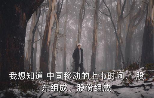 我想知道 中國移動(dòng)的上市時(shí)間、 股東組成、股份組成