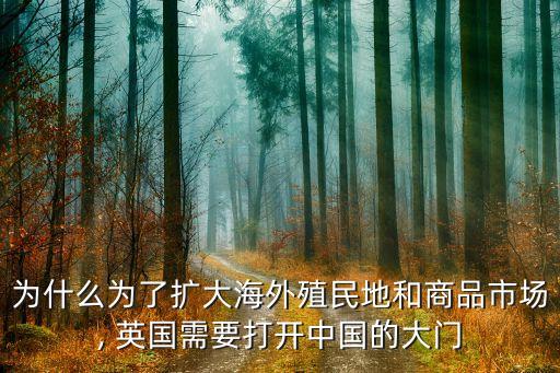 為什么為了擴(kuò)大海外殖民地和商品市場(chǎng), 英國(guó)需要打開(kāi)中國(guó)的大門(mén)