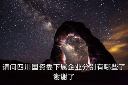 請(qǐng)問四川國資委下屬企業(yè)分別有哪些了謝謝了